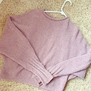 Rue 21 pink sparkly cropped sweater